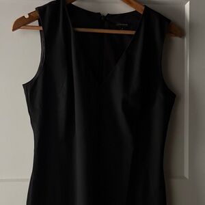 Ann Taylor Black V-Neck Midi Dress
